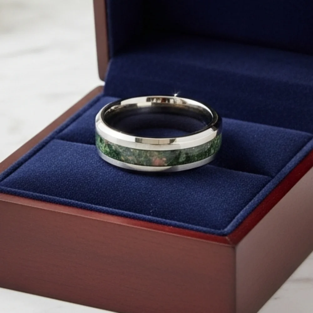 Dinosaur Bone Titanium Ring